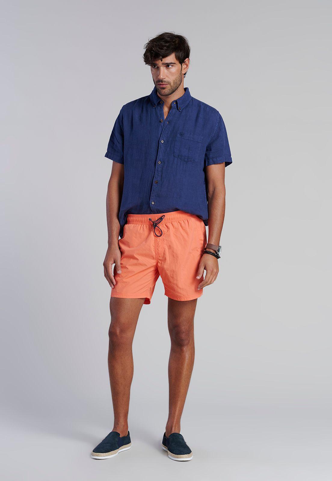 Traje De Baño Basico F Coral-1