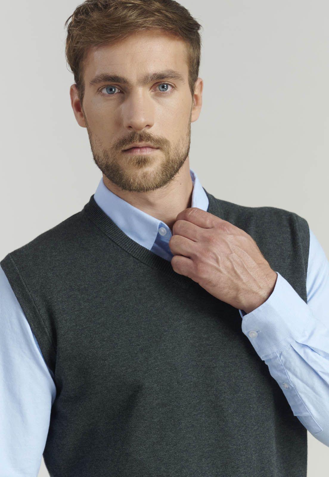 Sweater Smart Casual Sleeve Business Graphite-2
