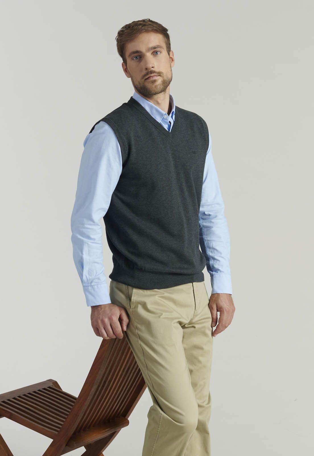 Sweater Smart Casual Sleeve Business Graphite-4
