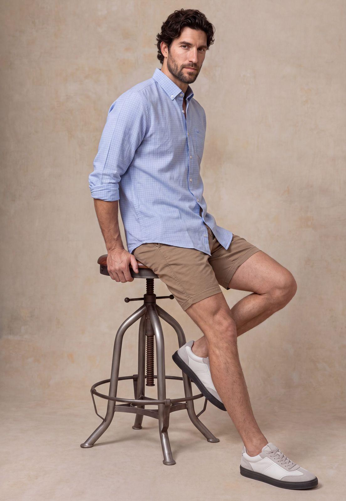 Camisa Lino Listada Omaga Sky-4