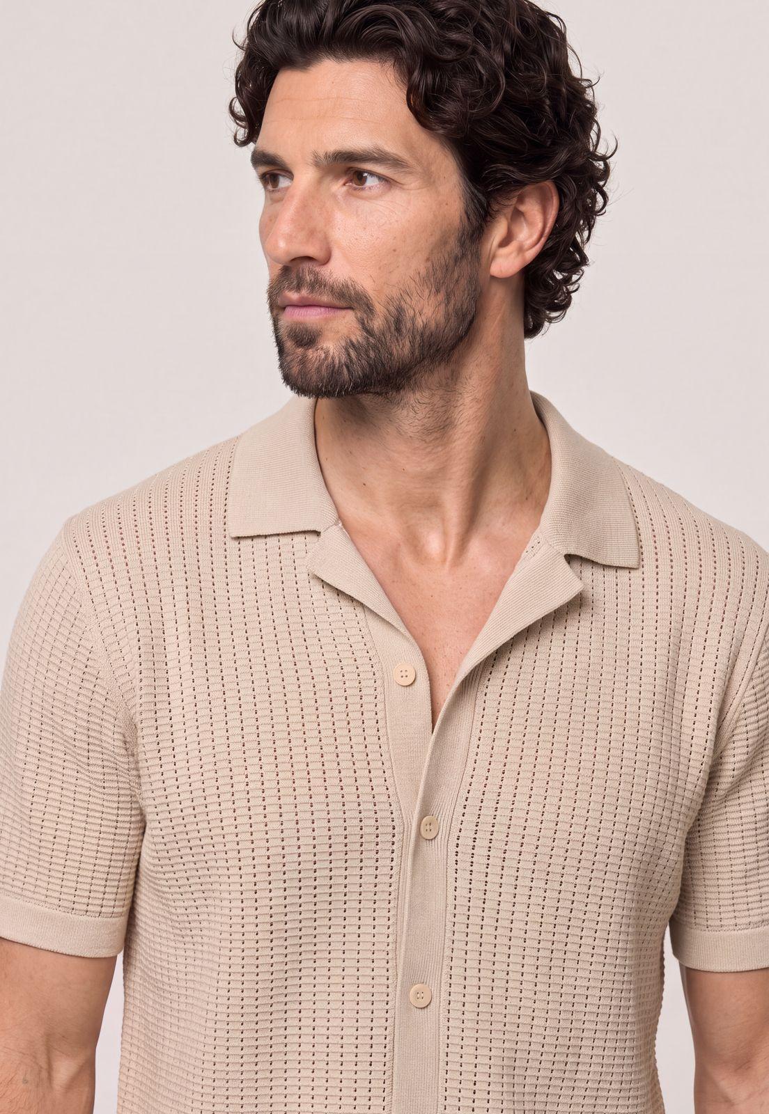 Camisa Coral Gables Beige-3