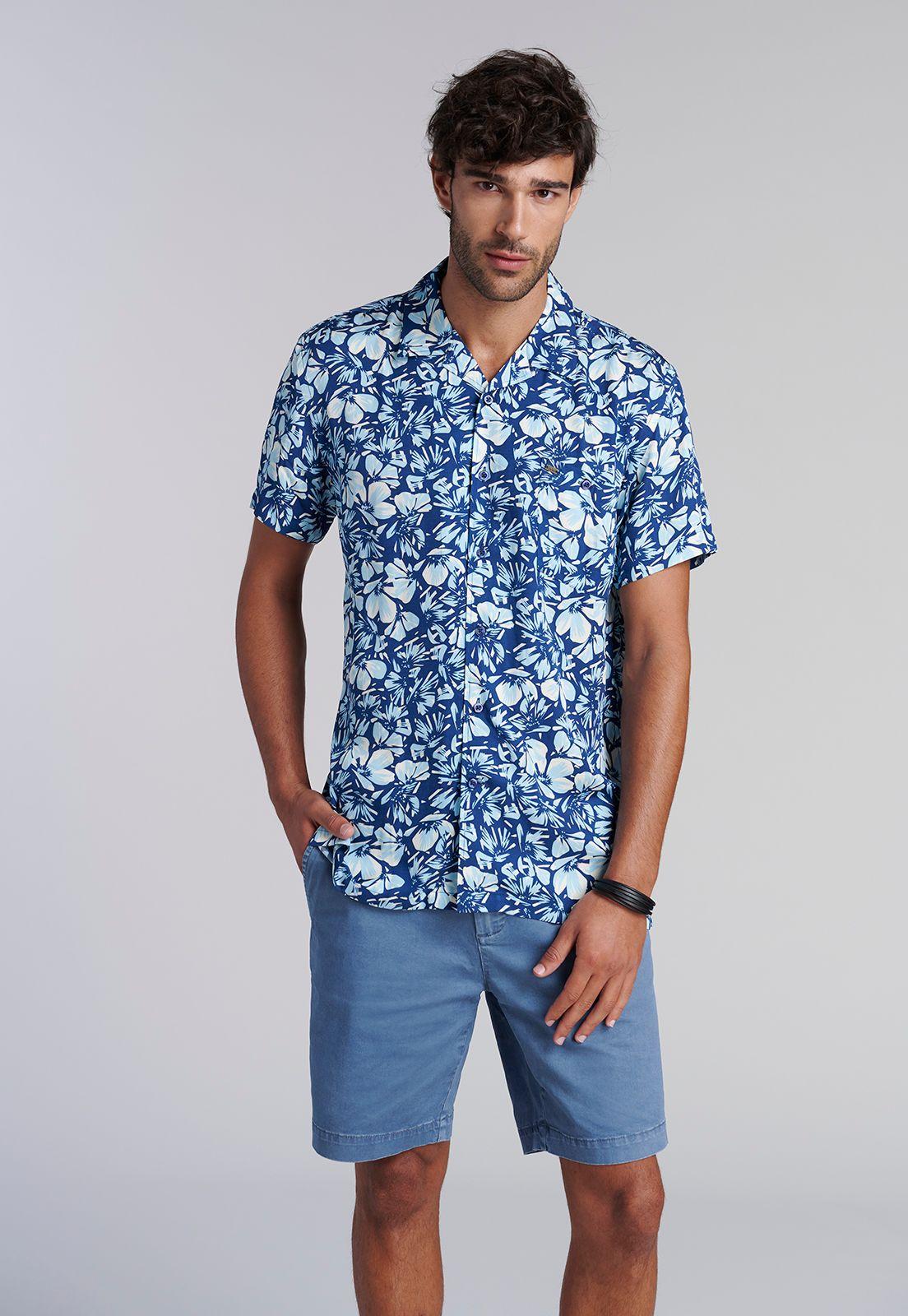 Camisa Estampada Irving Fj Indigo-0