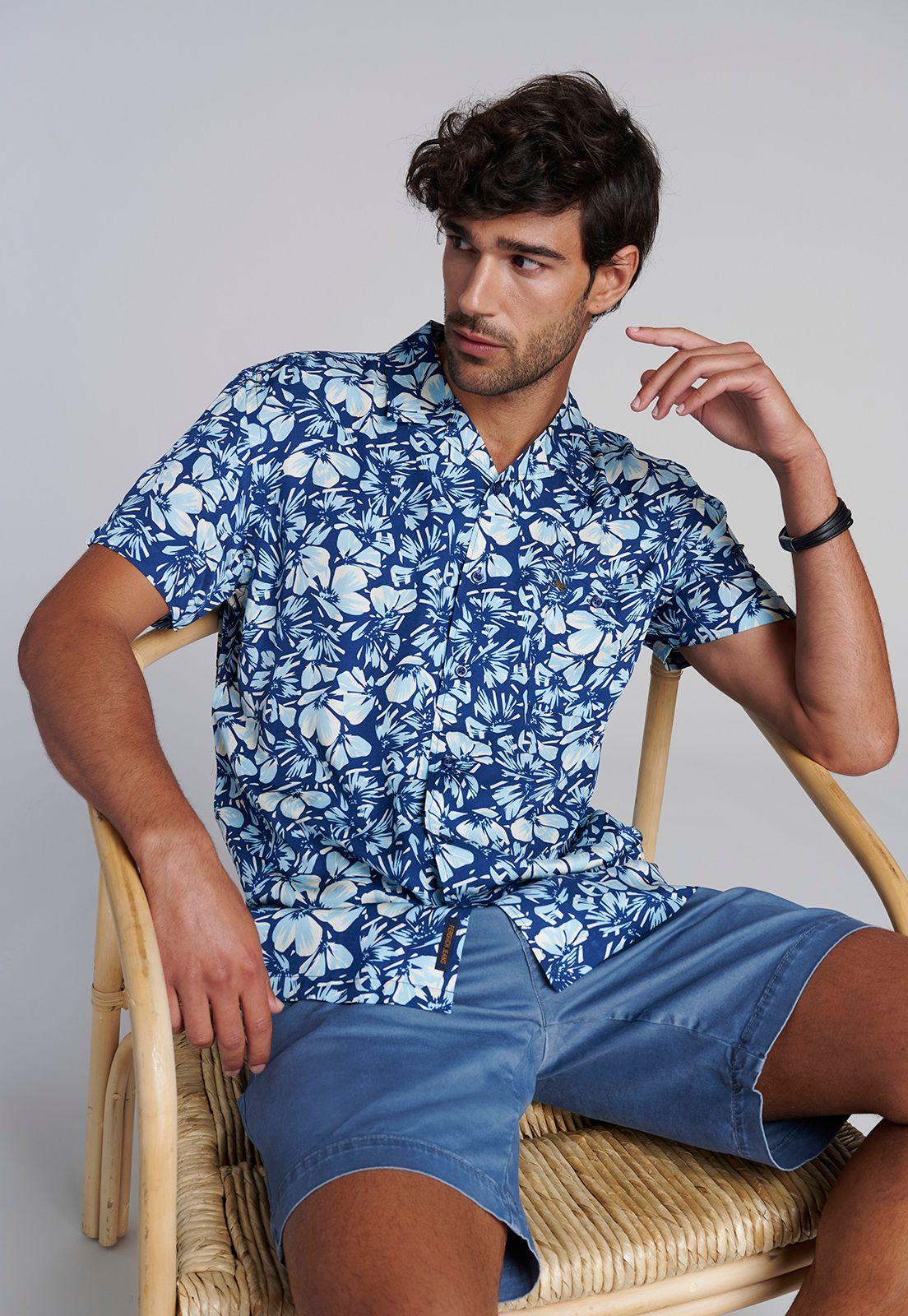 Camisa Estampada Irving Fj Indigo-4