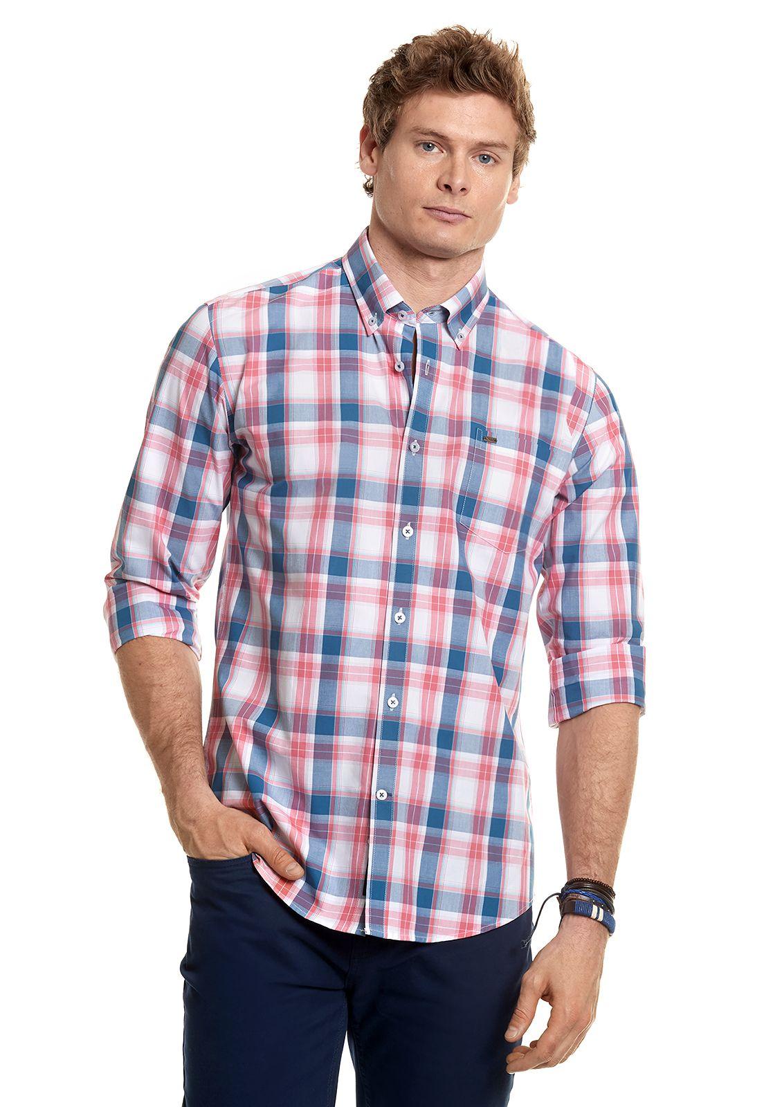 Camisa Checkered Kansas Fj Coral-0
