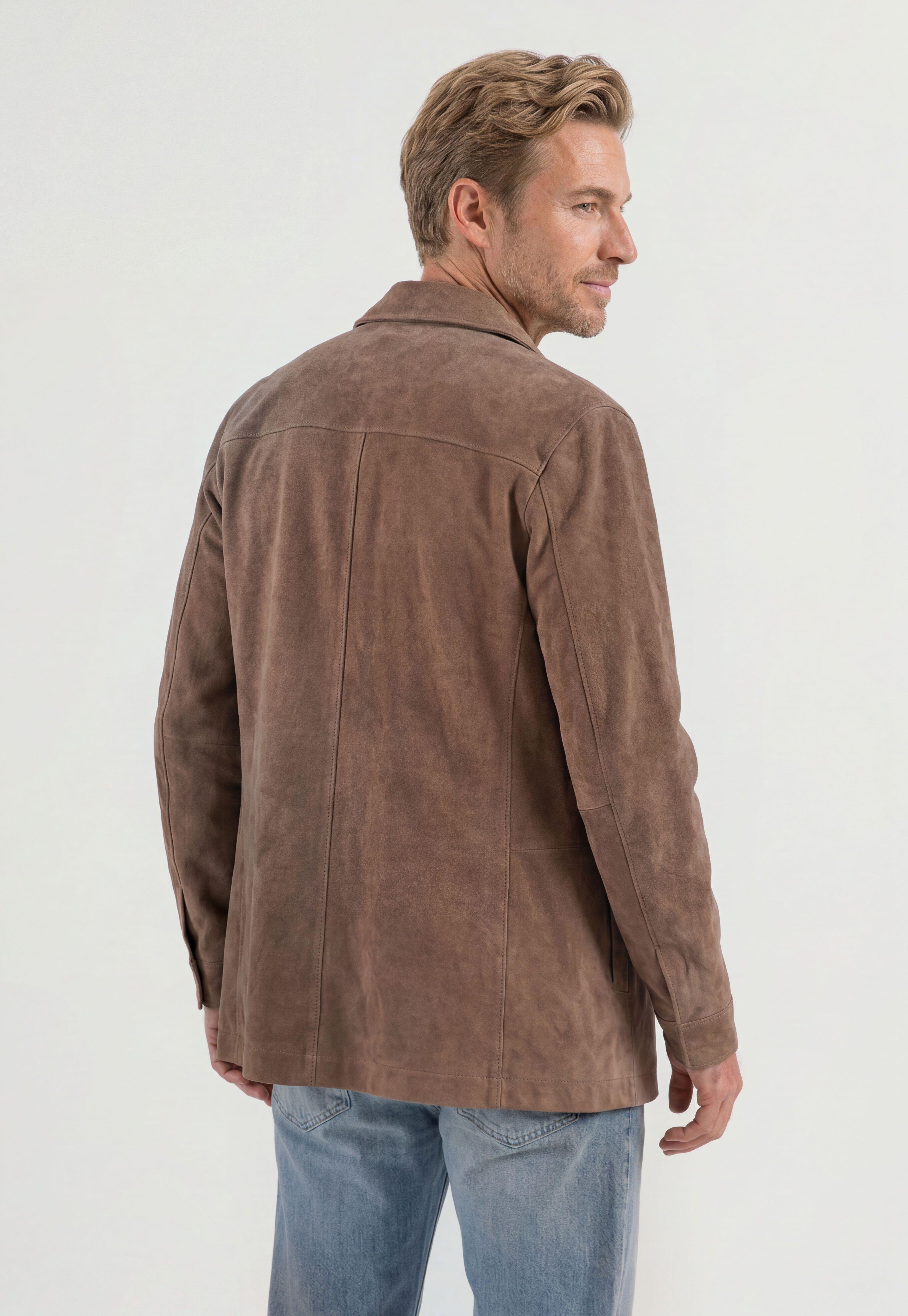 Overshirt Suede Taupe-2