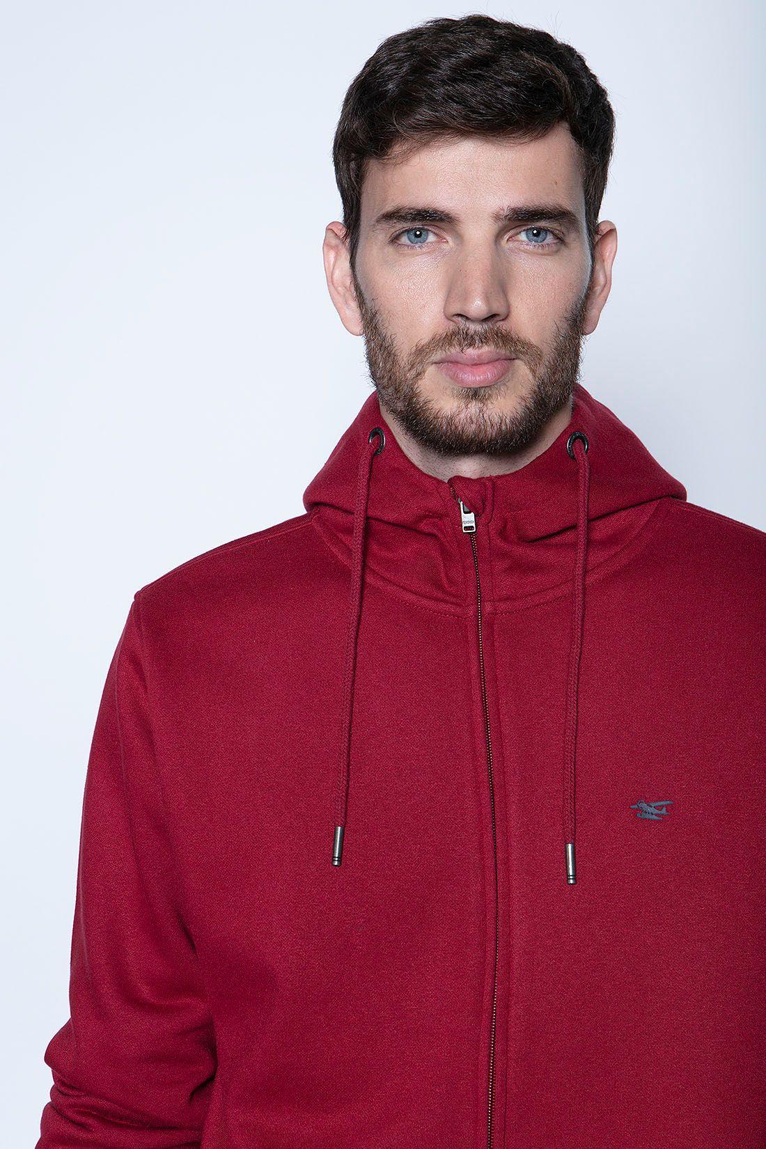 Polerón Básico Full Zipper Burgundy-2