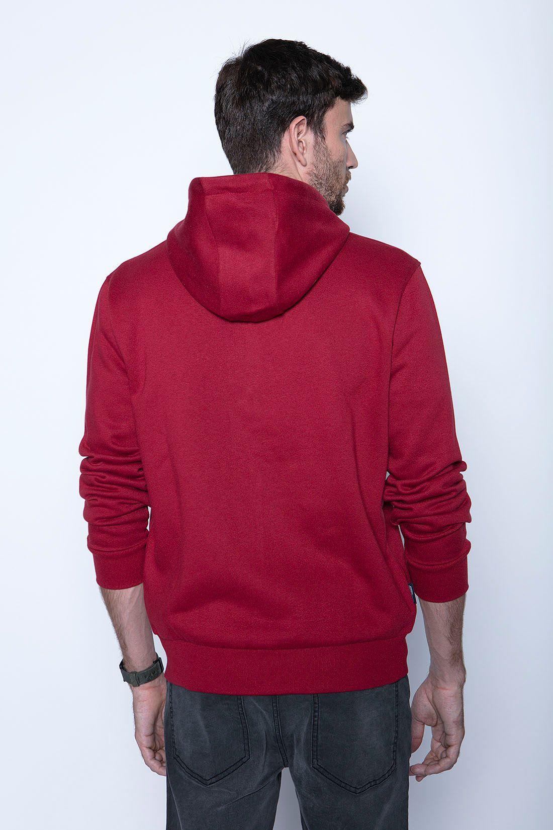 Polerón Básico Full Zipper Burgundy-1