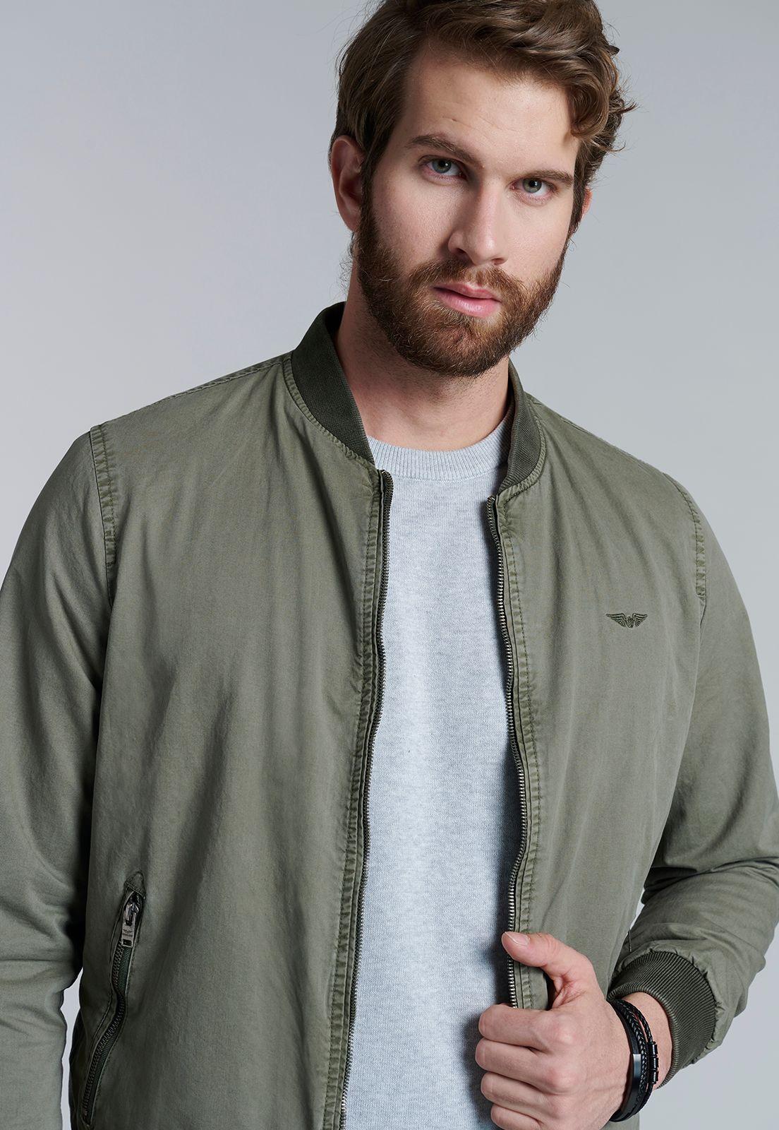Chaqueta Bomber Garment Dyed Fj Green-2