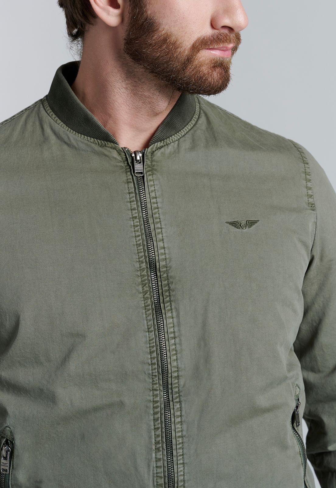 Chaqueta Bomber Garment Dyed Fj Green-4