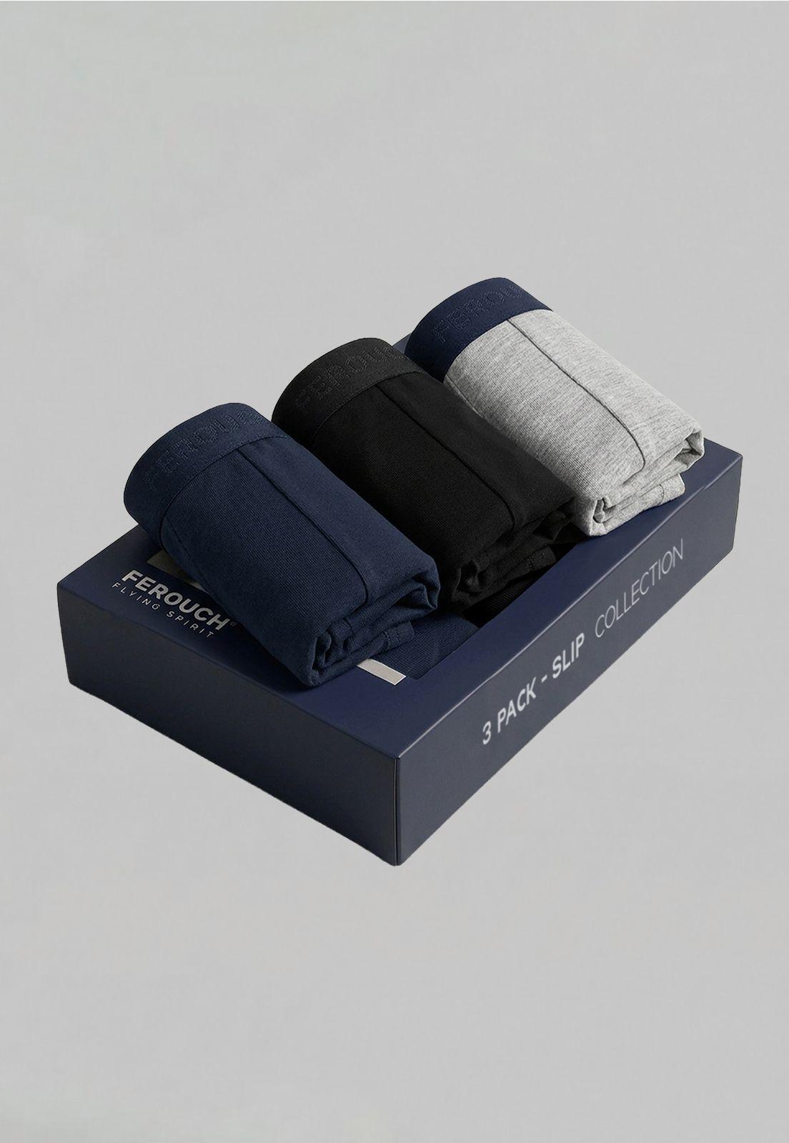 Tripack Slip Surtido Color Navy-1