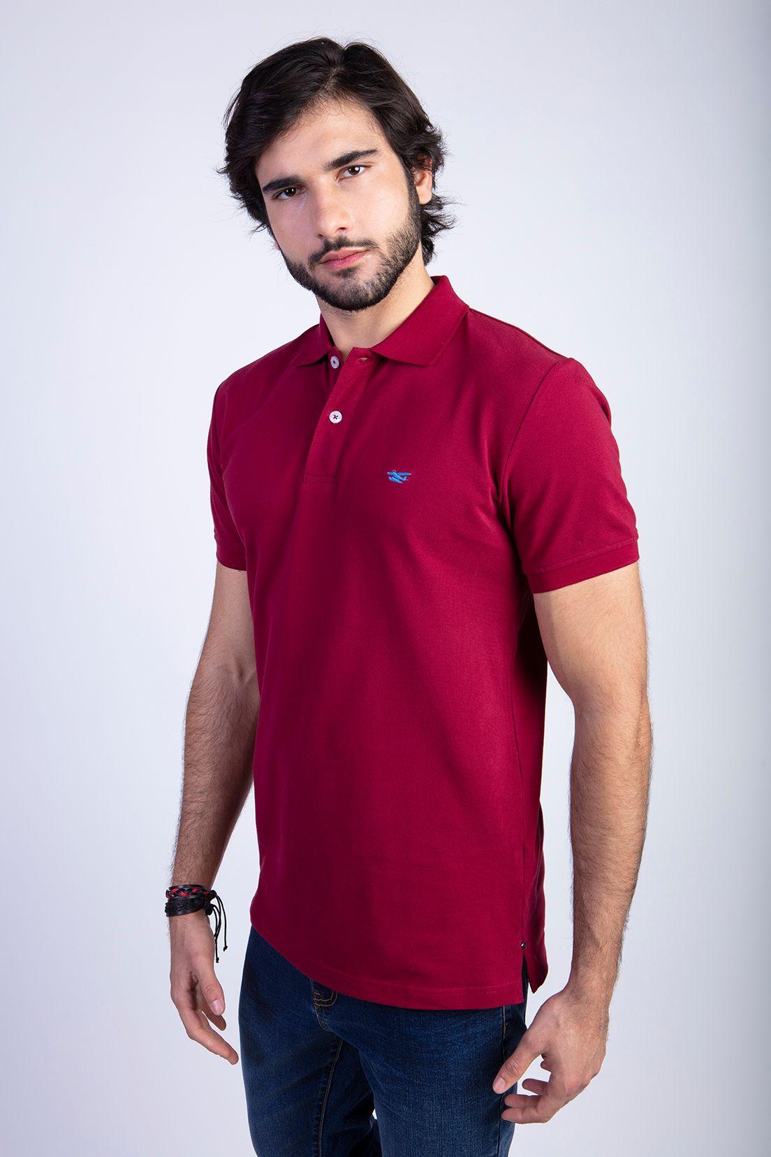 Polera Burgundy Polo Básica-0