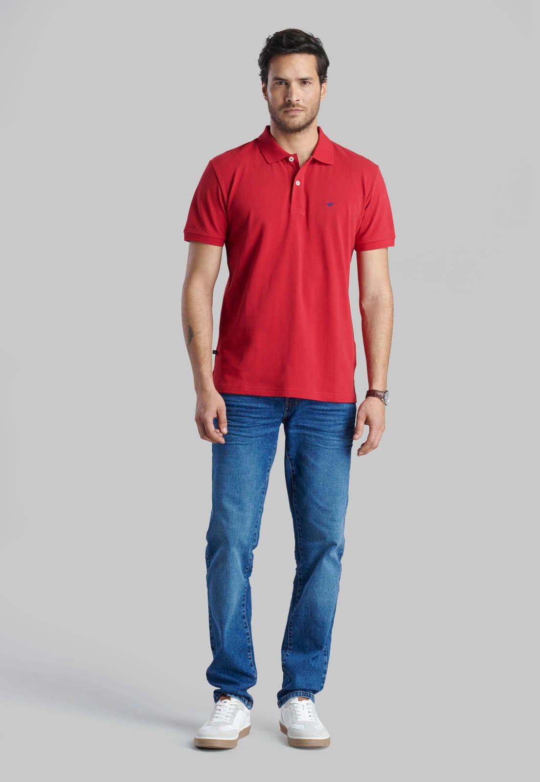 Polera Pique Básica Fr Dk Red-1