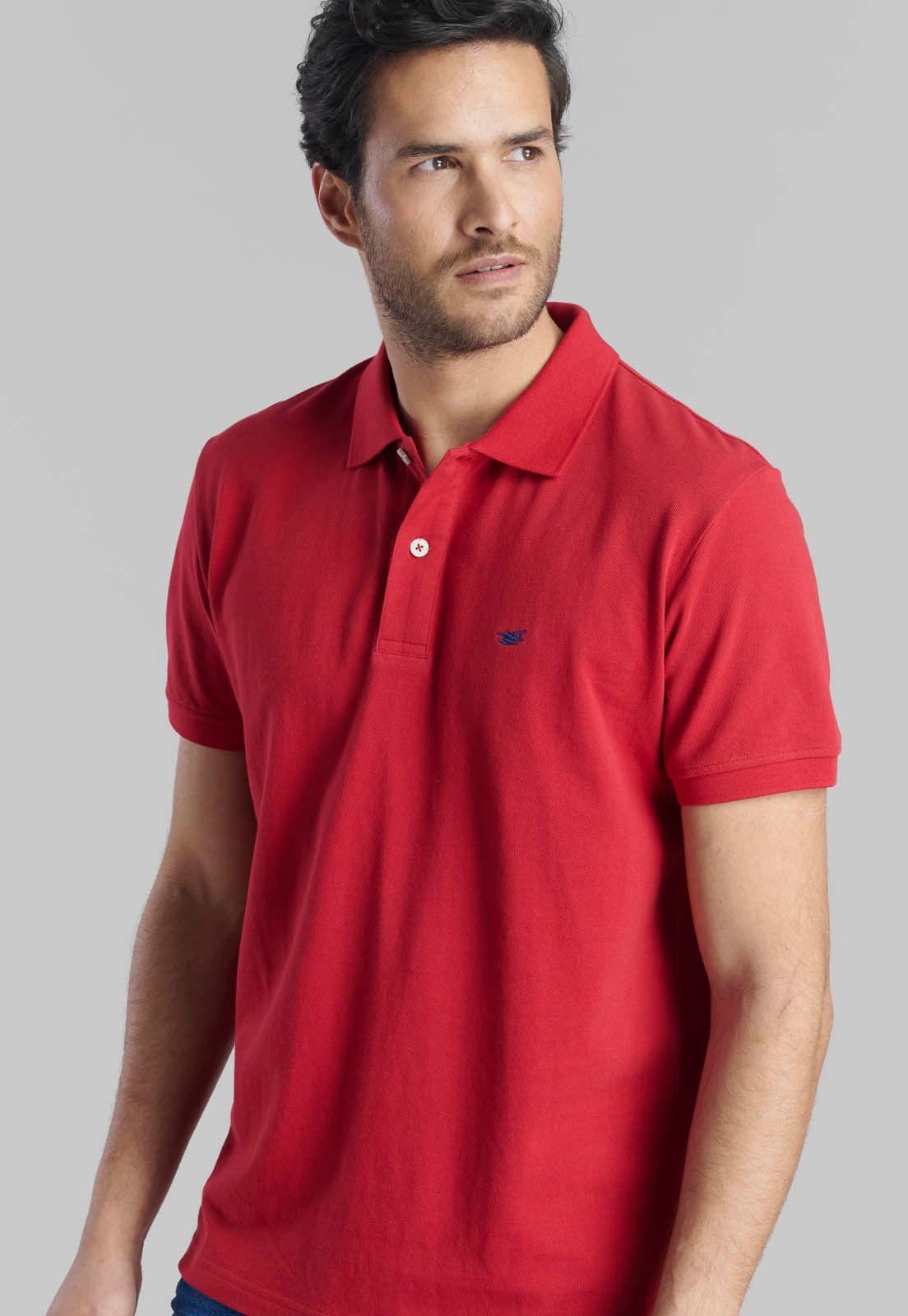 Polera Pique Básica Fr Dk Red-2