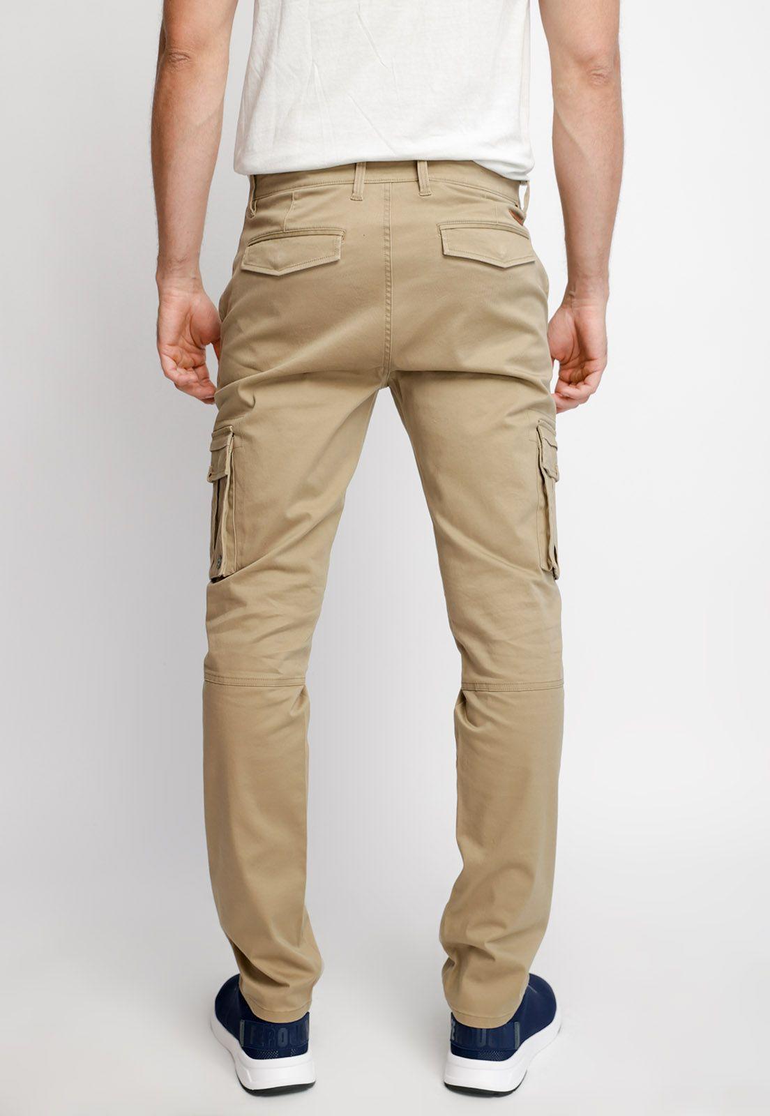 Pantalón Clásico Cargo F Beige-1