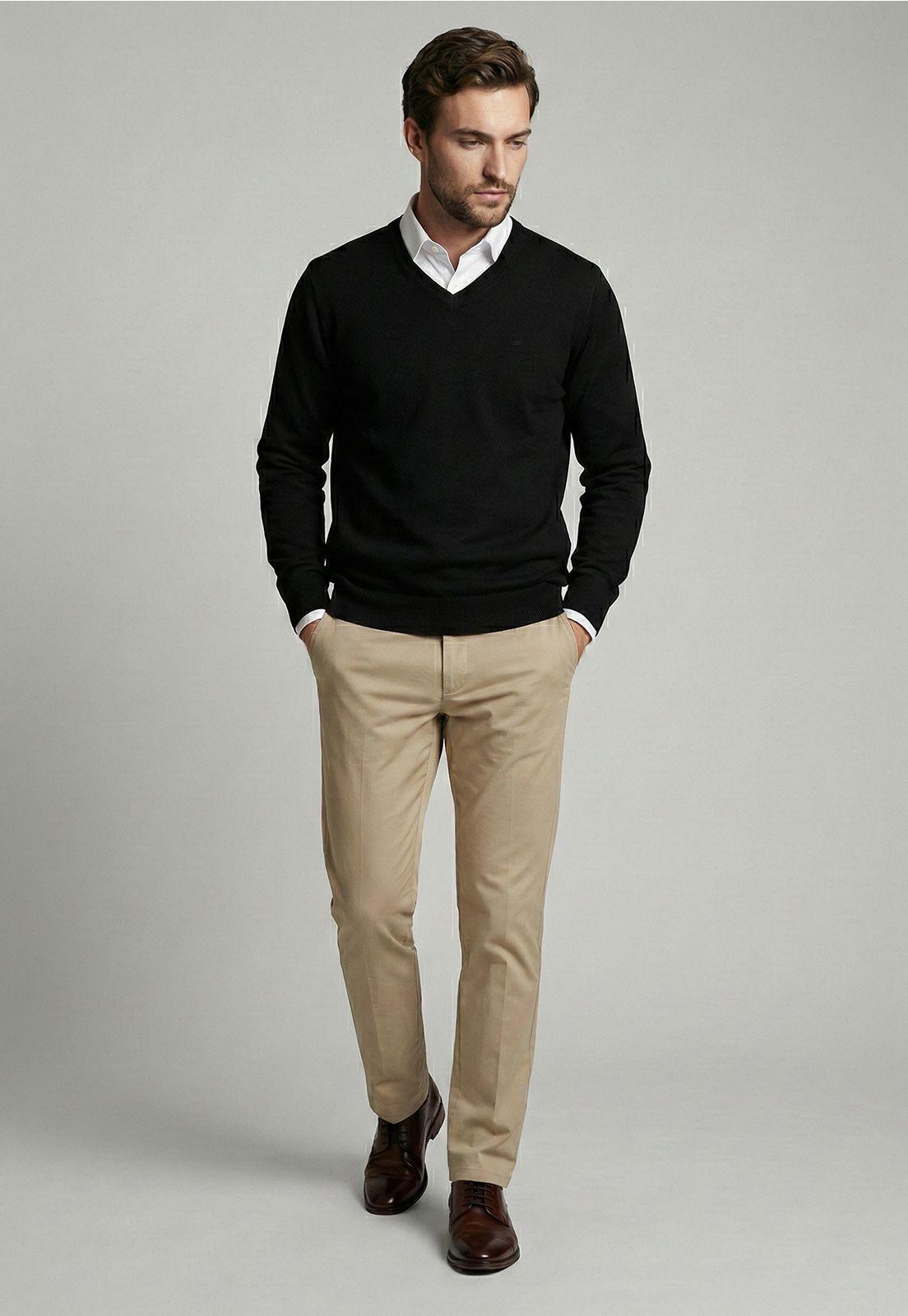 Sweater Arizona V-Neck Black-1