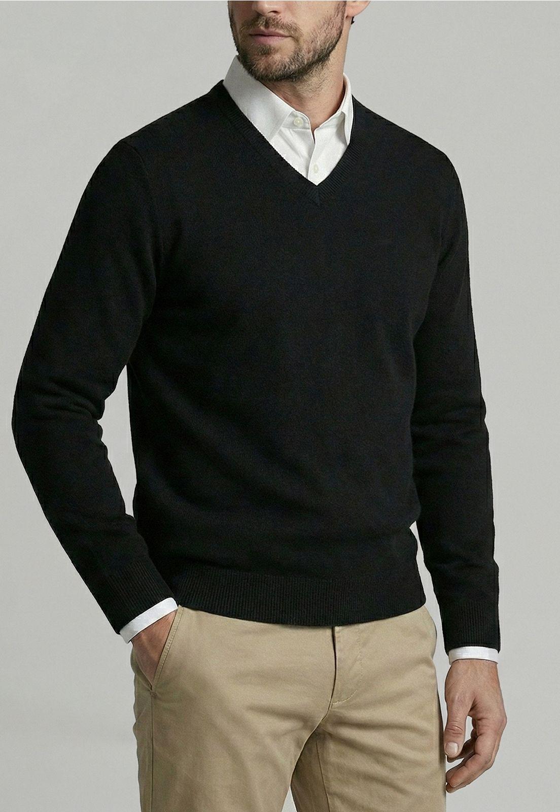 Sweater Arizona V-Neck Black-2