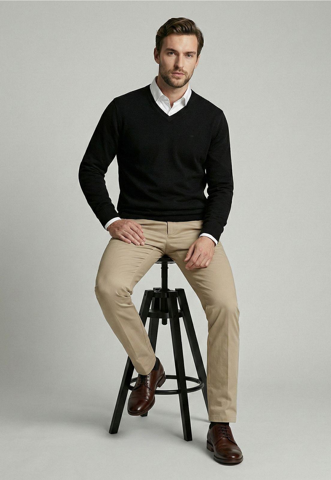 Sweater Arizona V-Neck Black-4