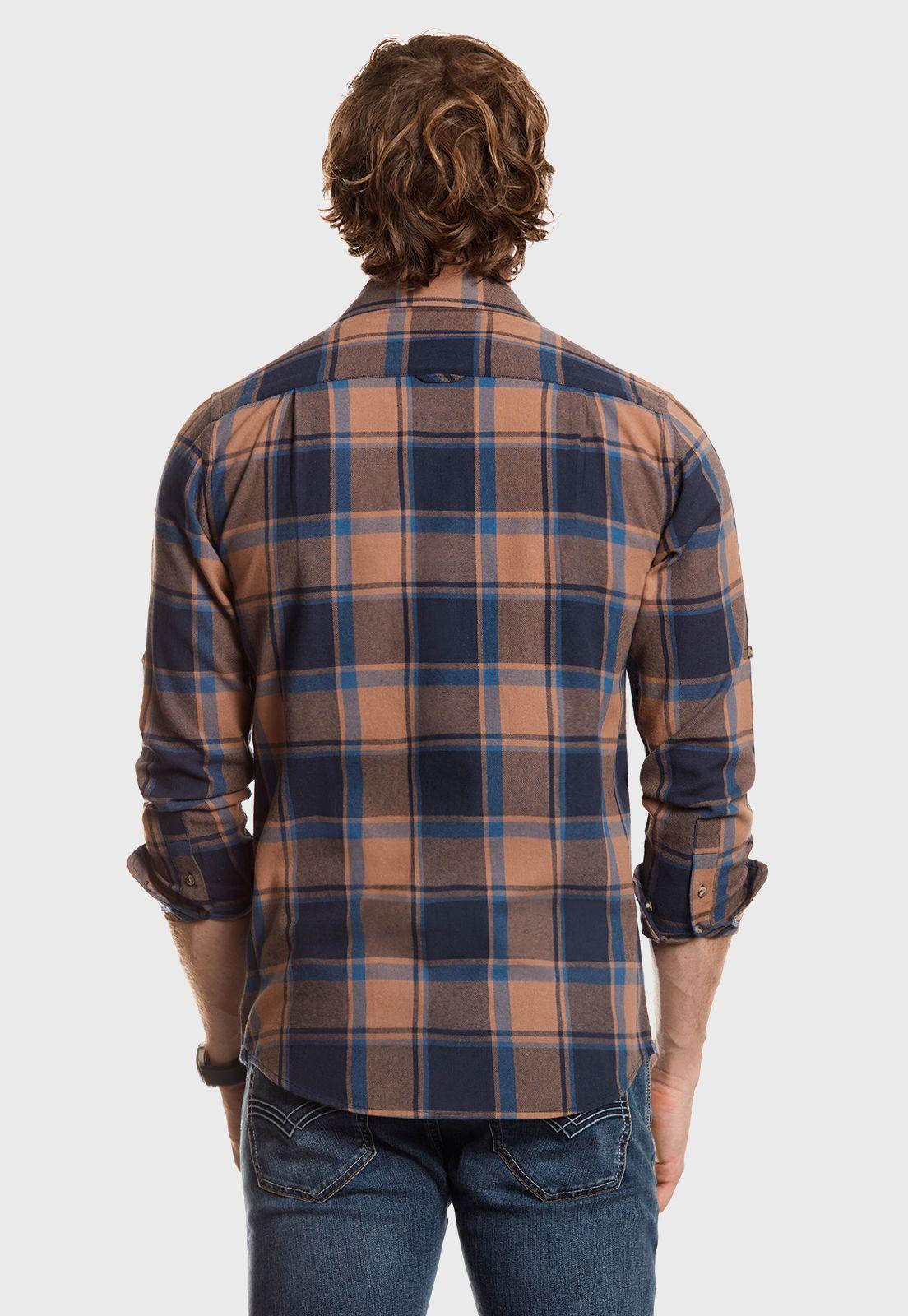 CAMISA CHECKERED MICHIGAN FJ GOLD-2