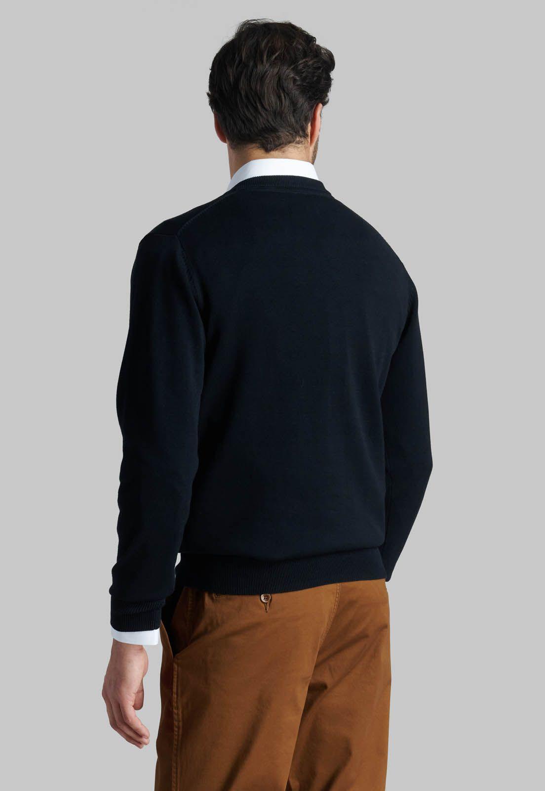 Sweater V Neck Solido Black-3
