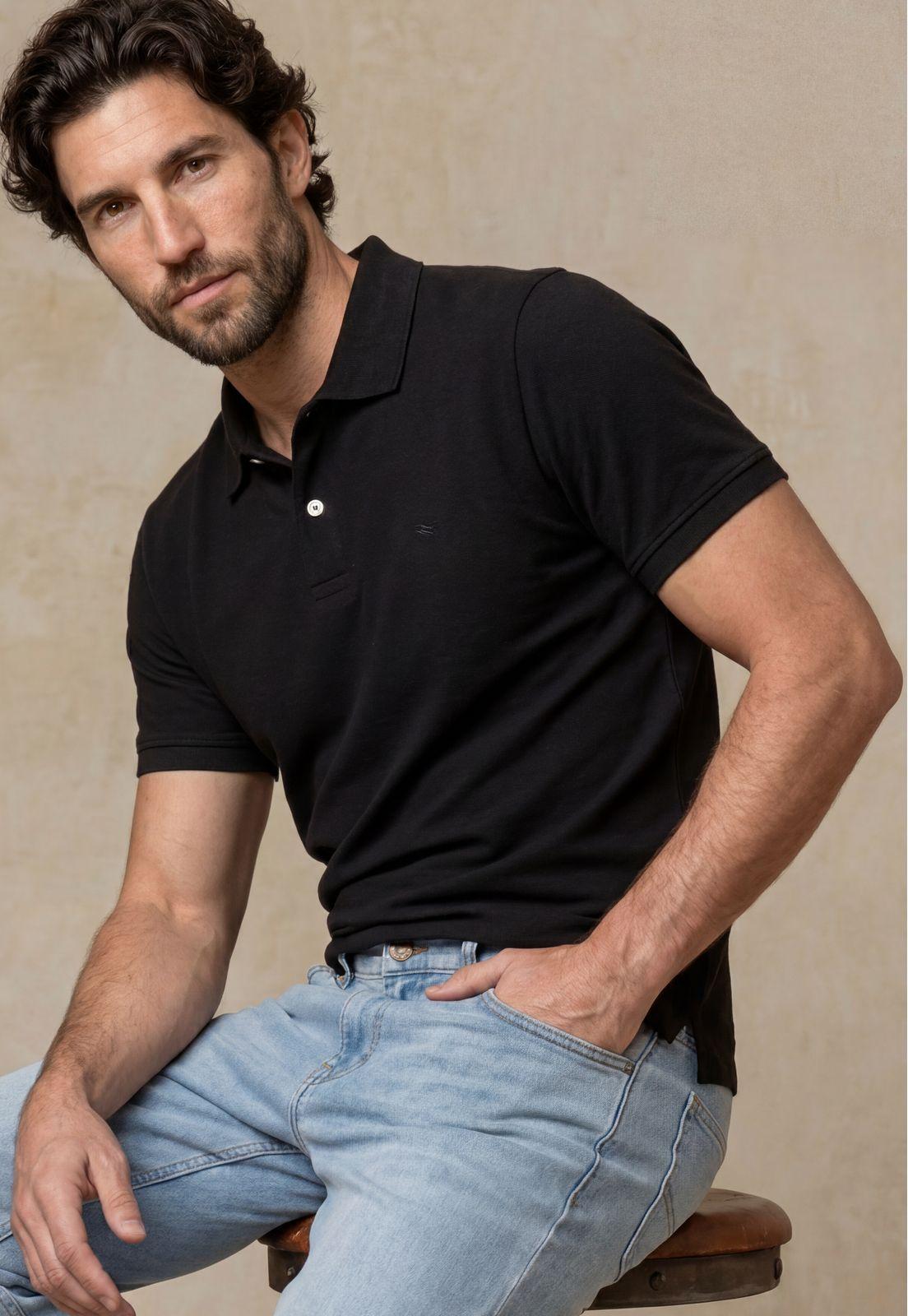 Polo Piqué Black-4