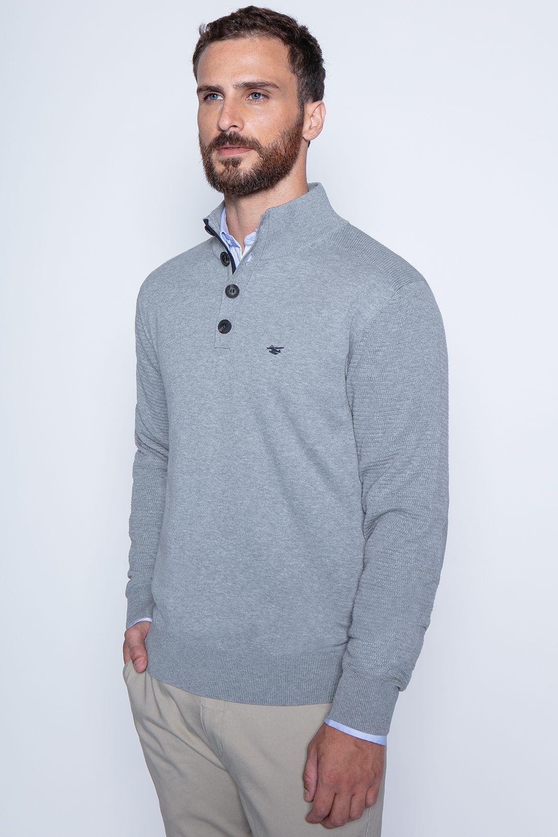 Sweater Bristol Smart Casual L/S Lt Grey-0