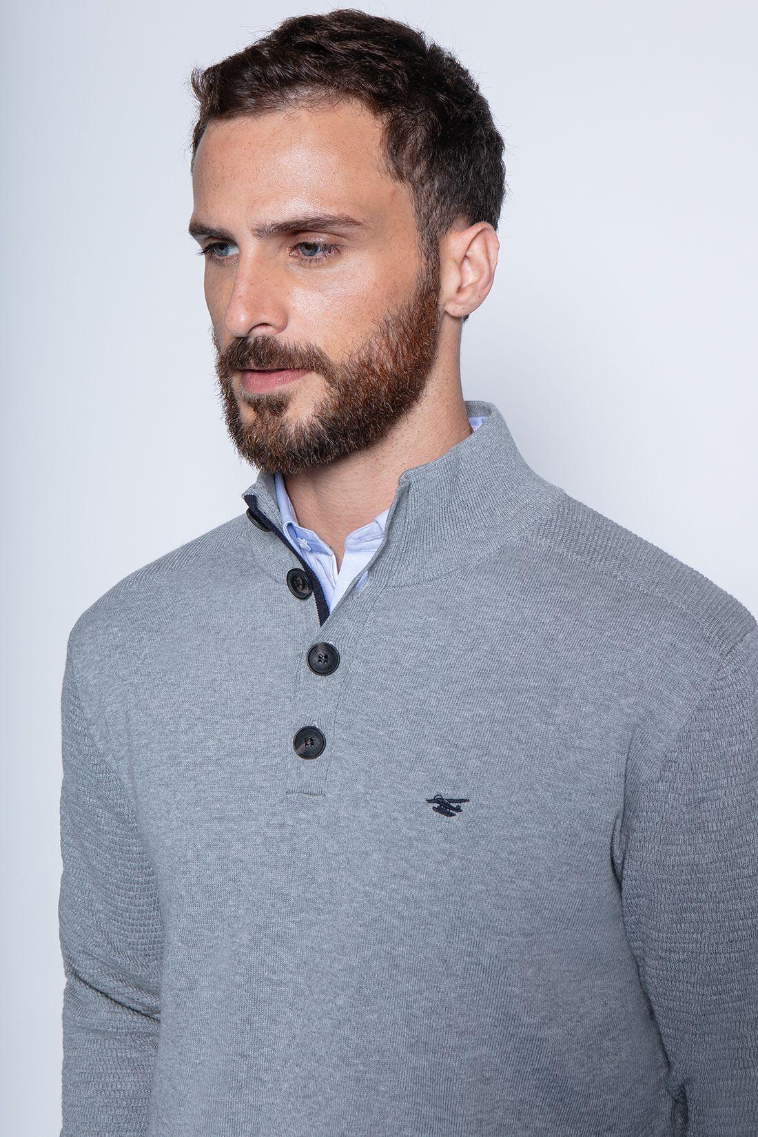 Sweater Bristol Smart Casual L/S Lt Grey-2