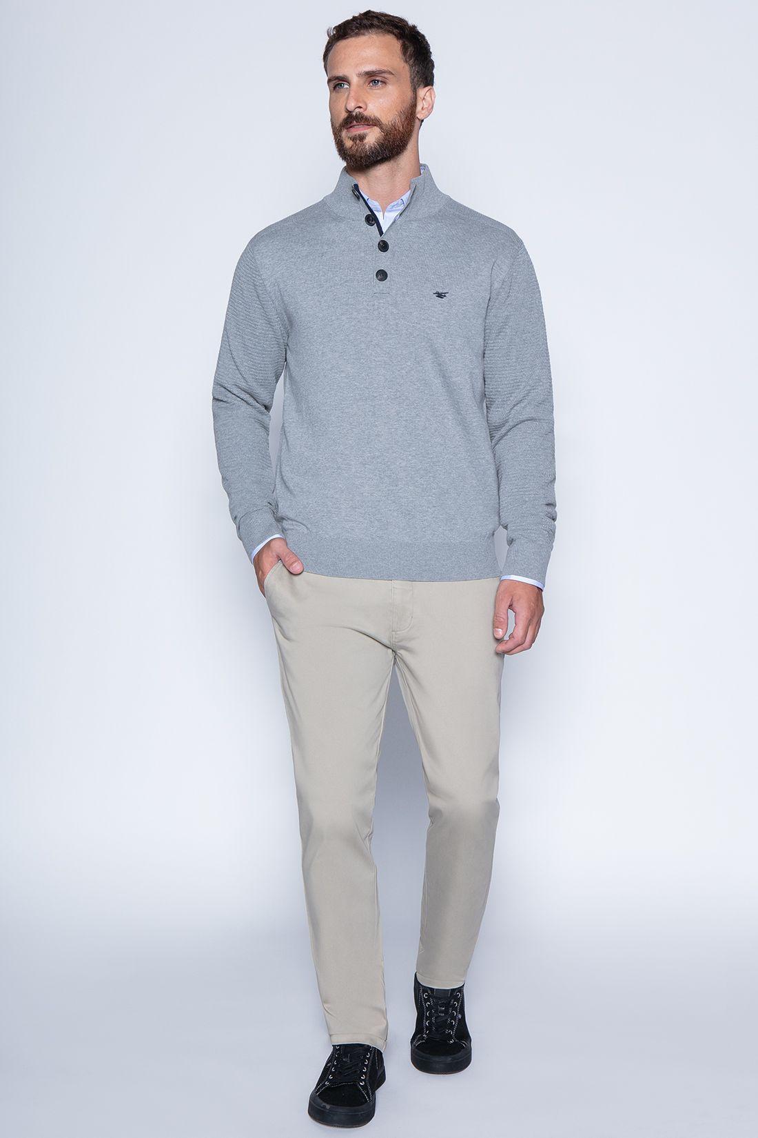 Sweater Bristol Smart Casual L/S Lt Grey-3