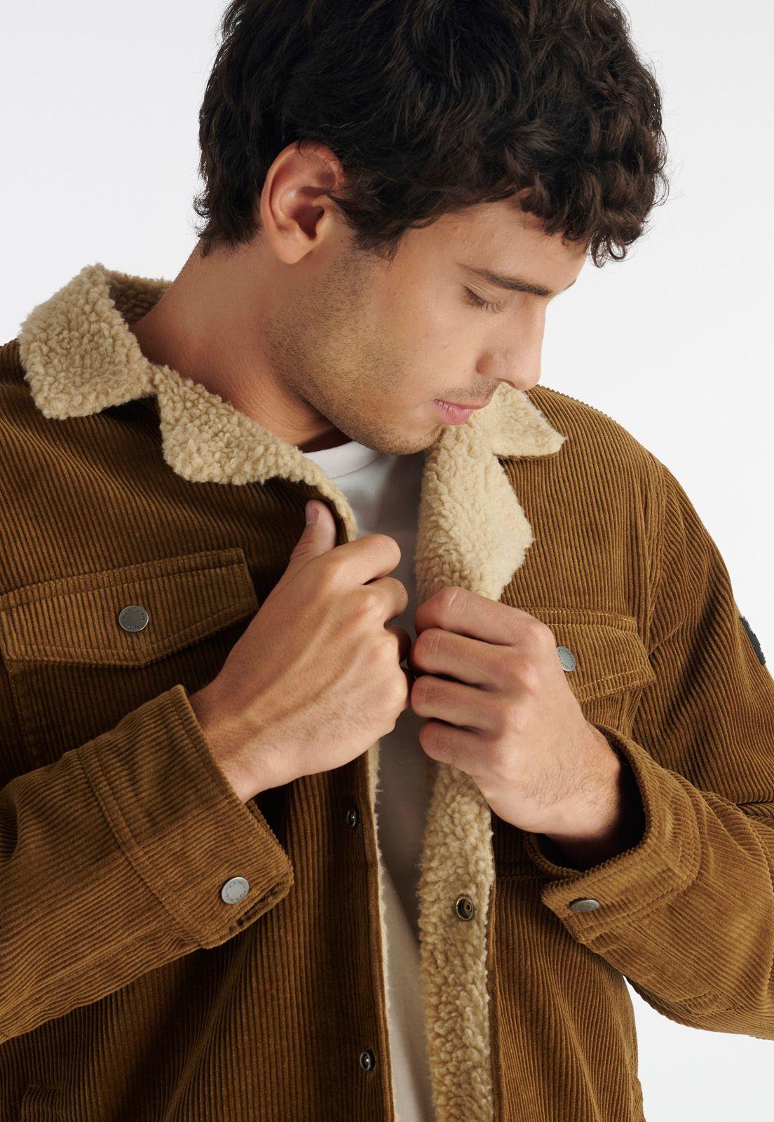 Chaqueta Corduroy Casual Brown-2