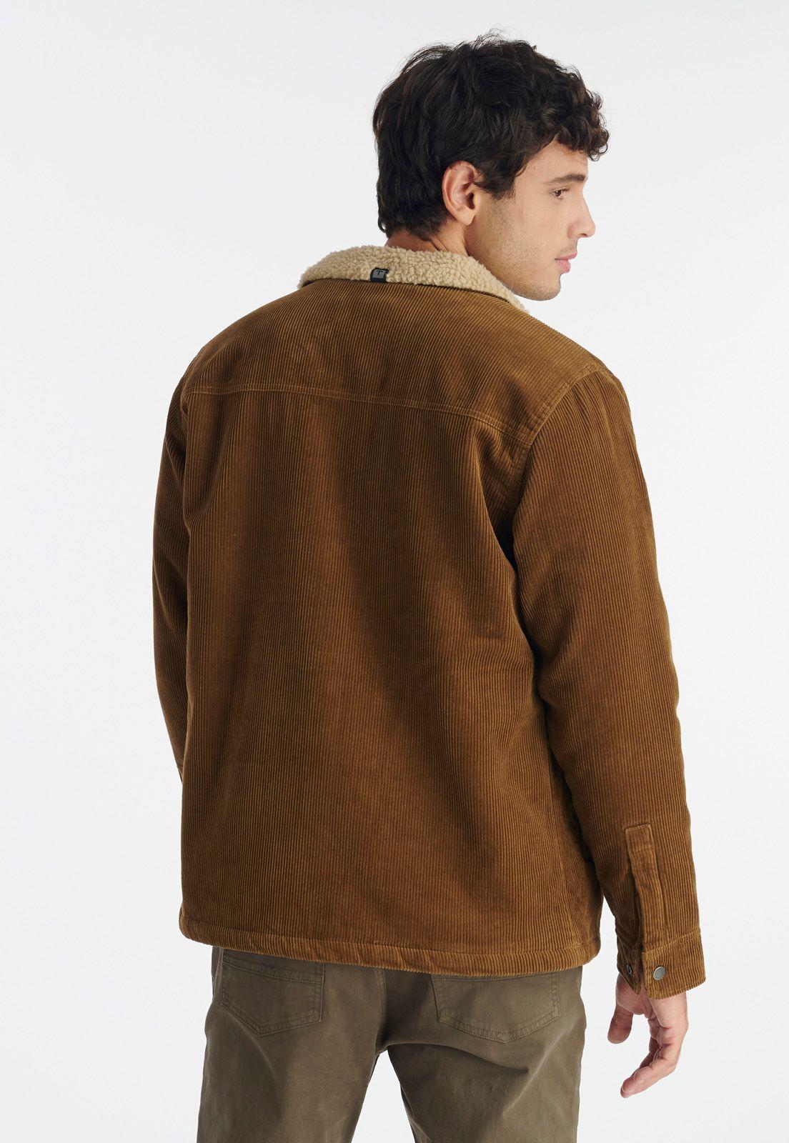 Chaqueta Corduroy Casual Brown-3