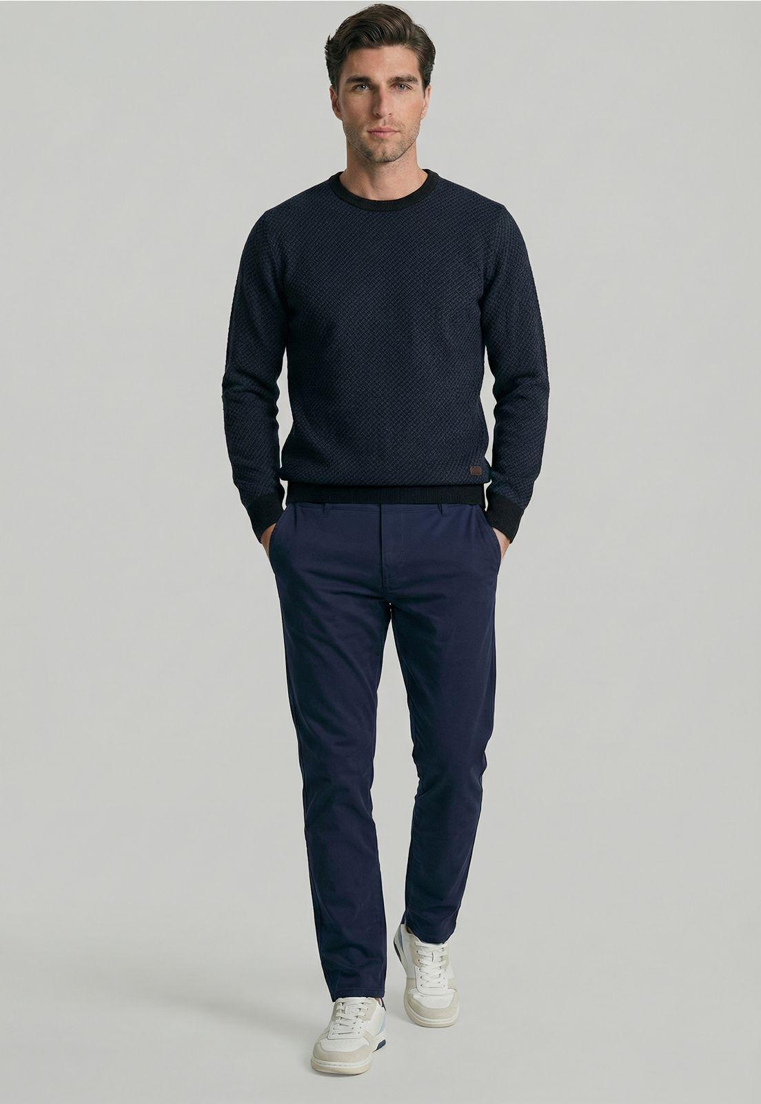 Sweater Leeds Blue Melange-1
