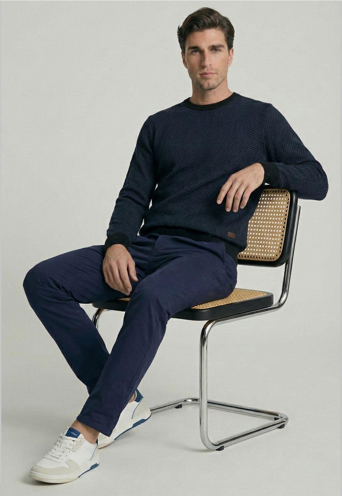 Sweater Leeds Blue Melange-4