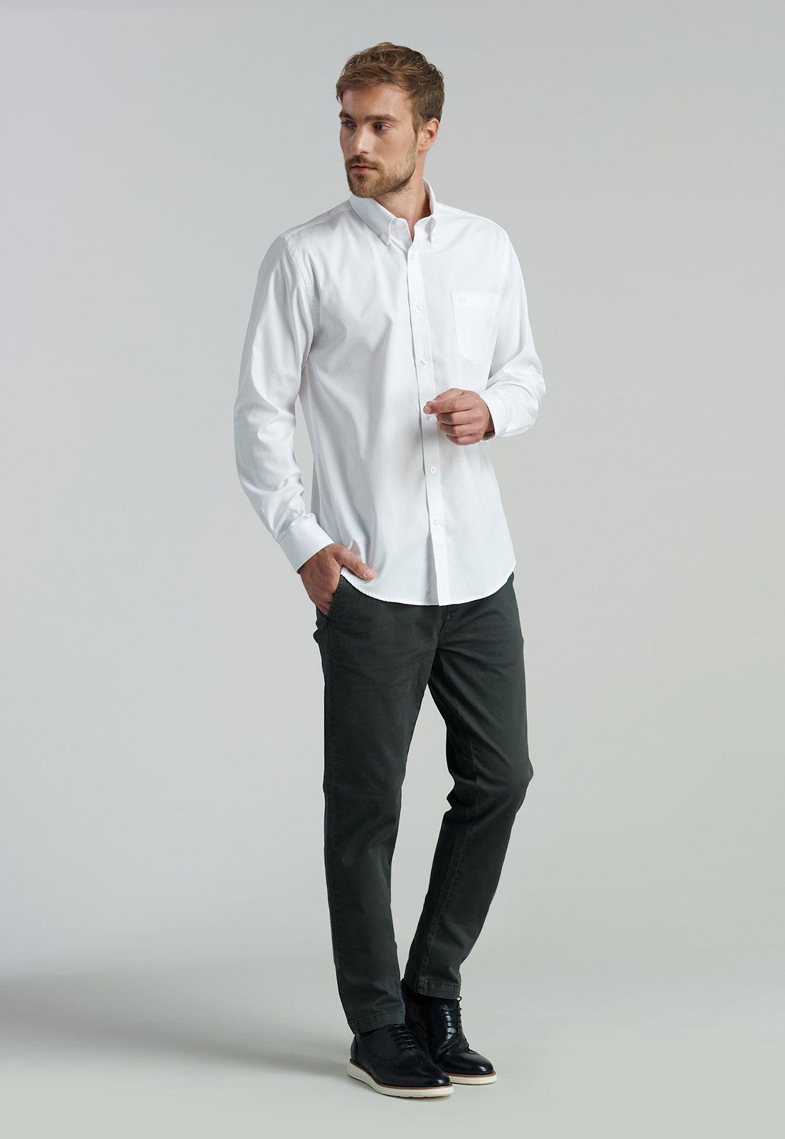 Camisa Smart Casual Oxford Sc White-1
