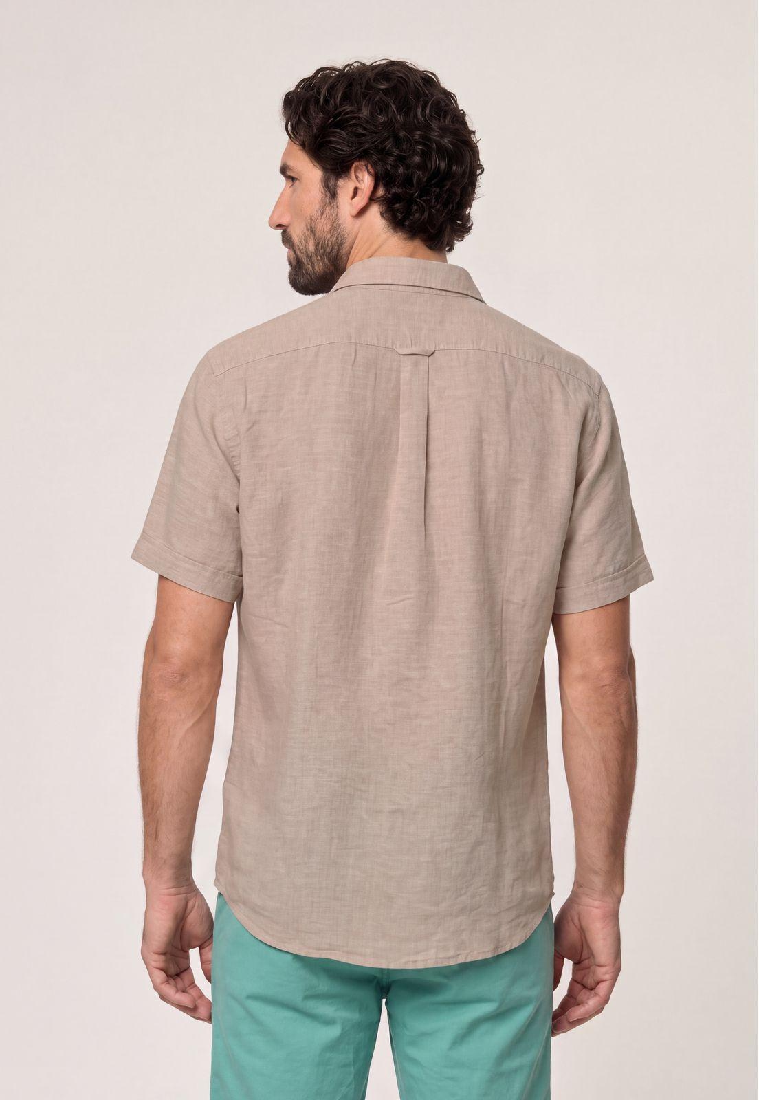 Camisa Sport Lino Atlanta Beige-2