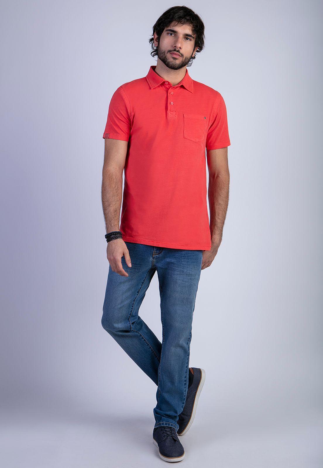 Polera Polo Lavada Orlando Coral-2