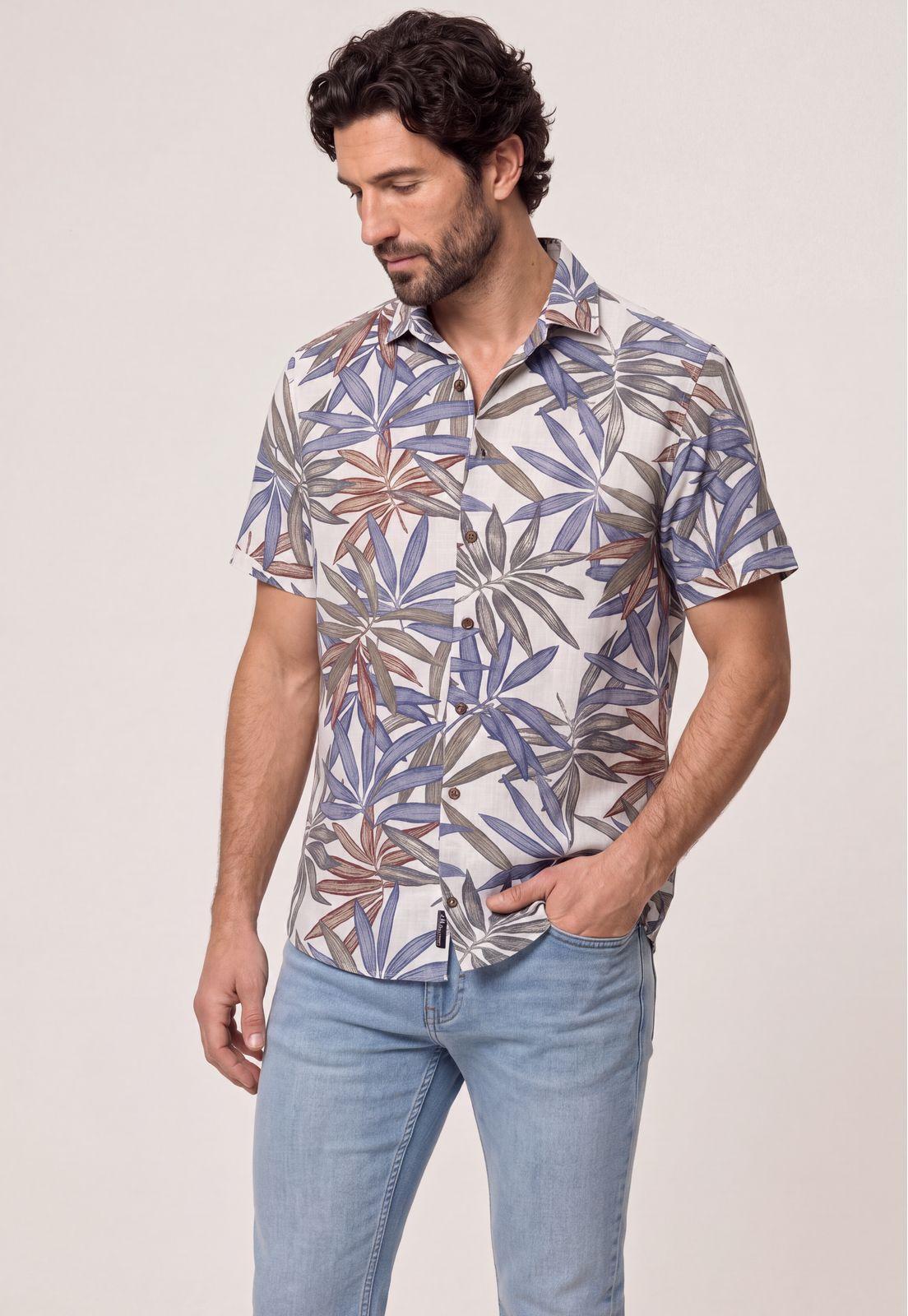 Camisa Chesterfield Ecru-0