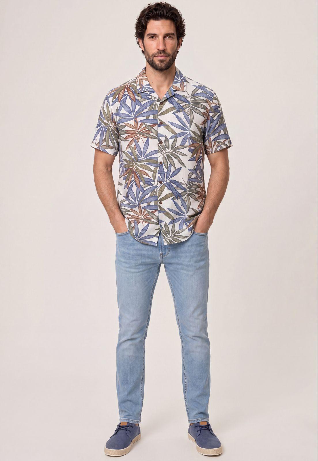 Camisa Chesterfield Ecru-1