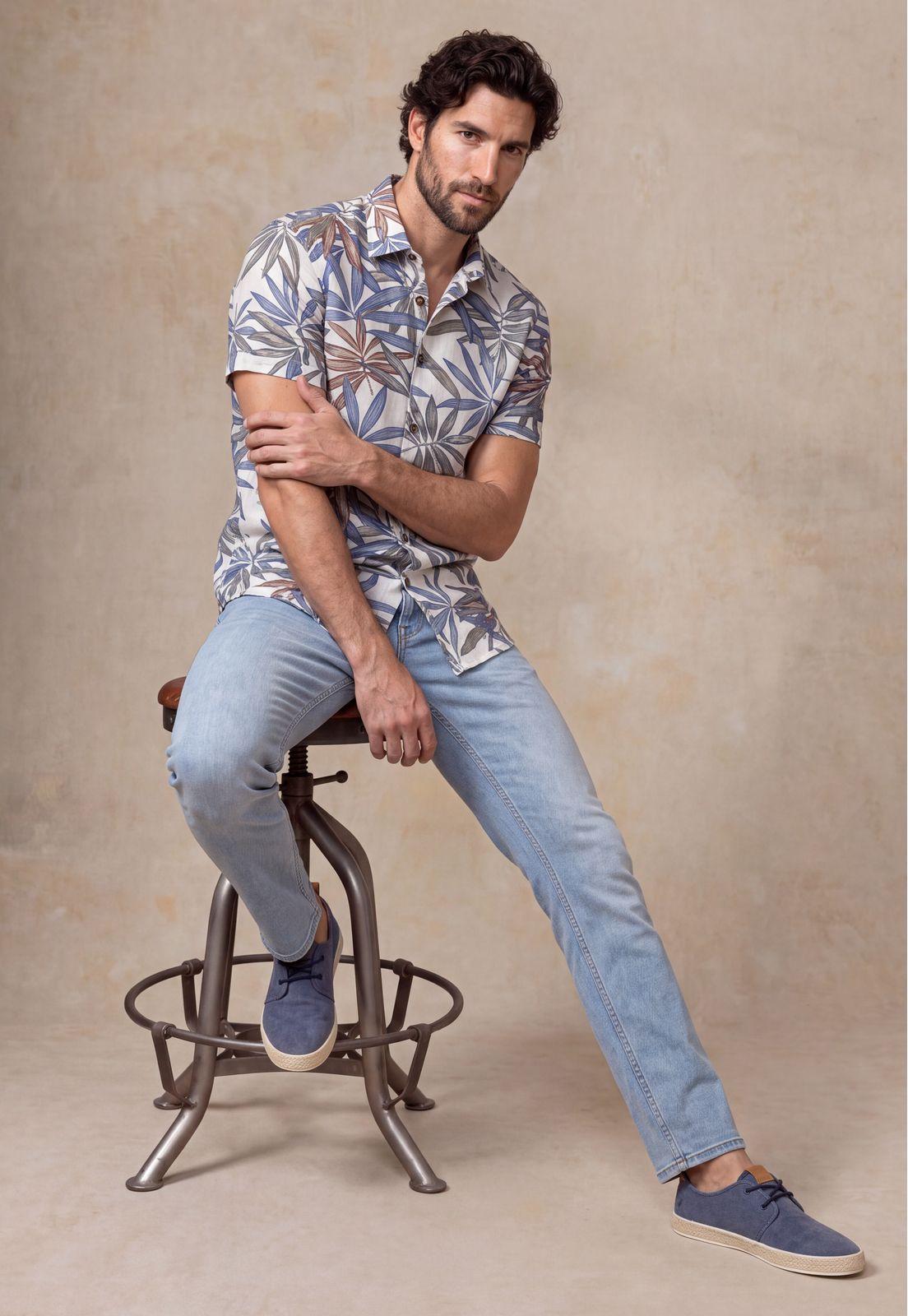 Camisa Chesterfield Ecru-4
