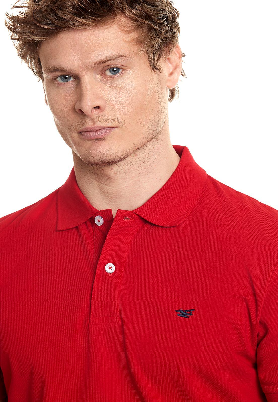 Polera Polo Básica Dk Red-3