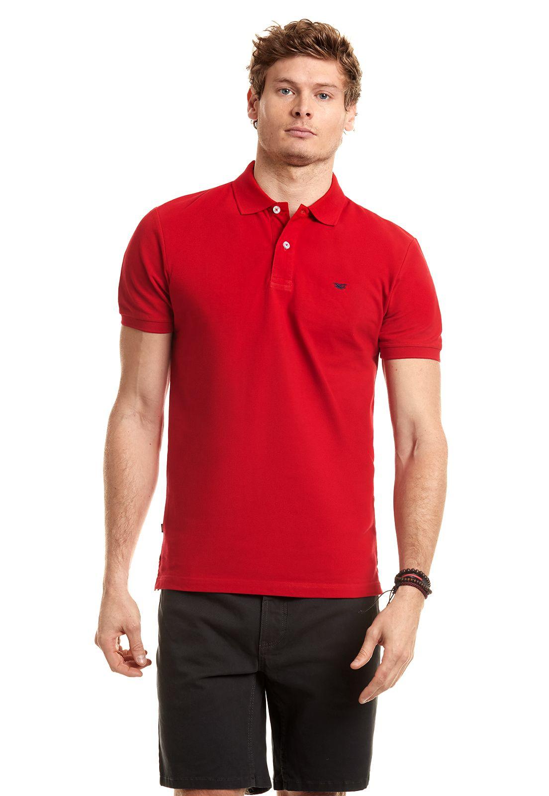 Polera Polo Básica Dk Red-0