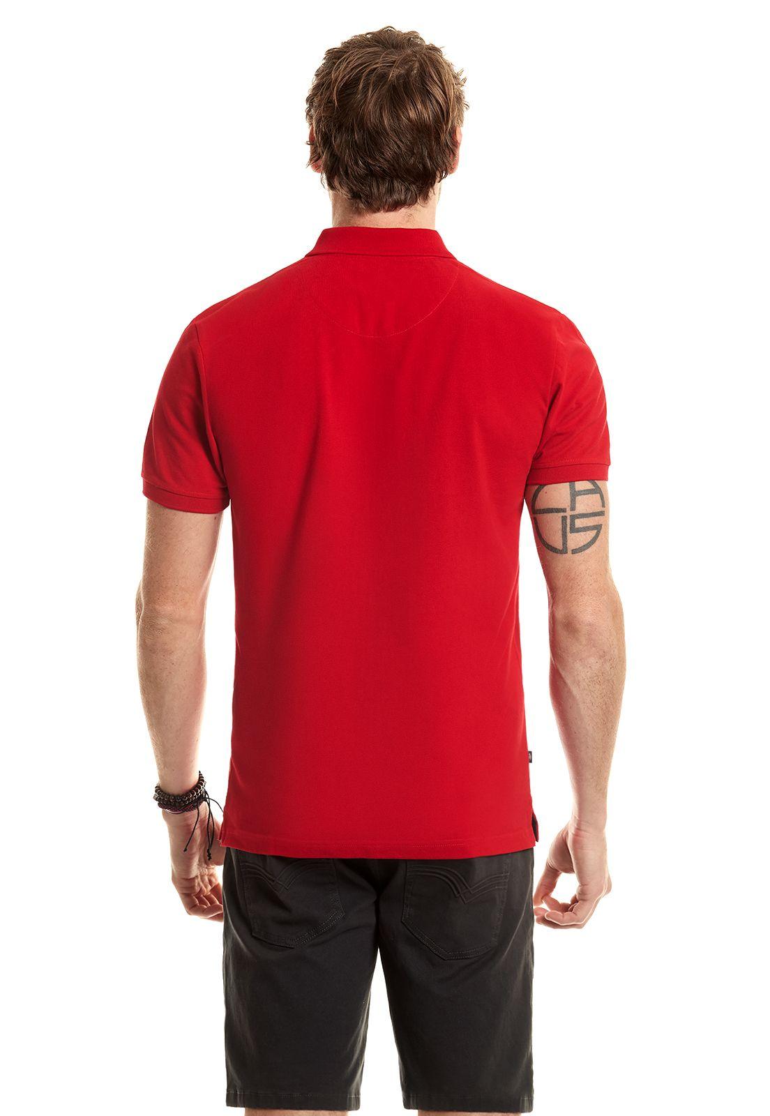 Polera Polo Básica Dk Red-2