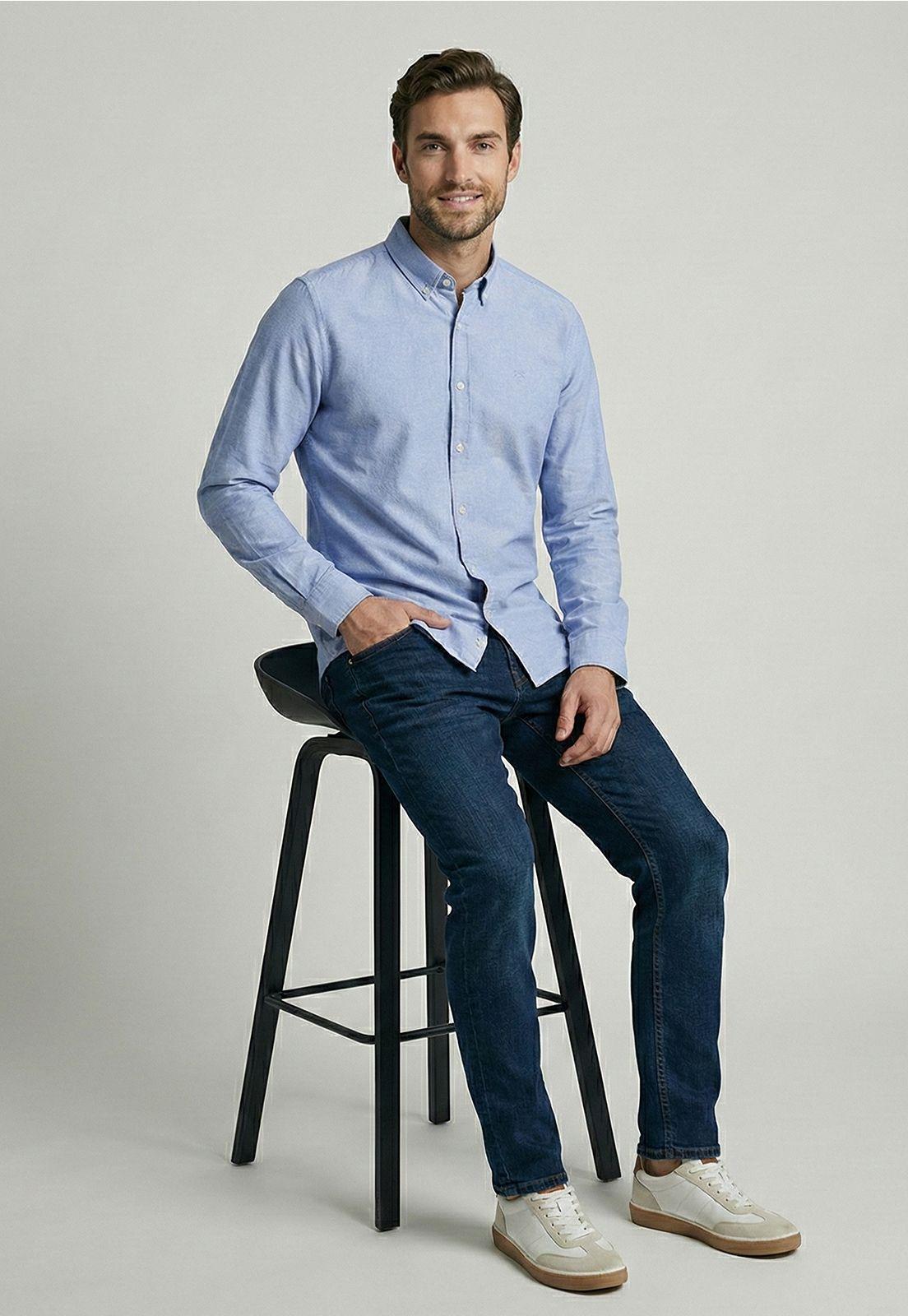 Camisa Sky Oxford Sport-4