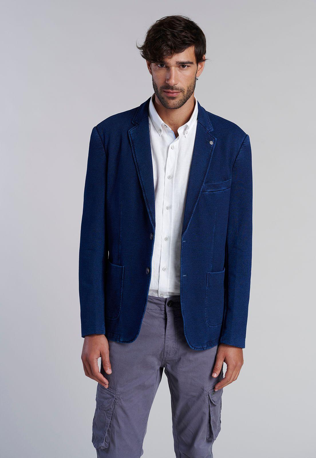 Blazer Indigo Knitted Fj-0