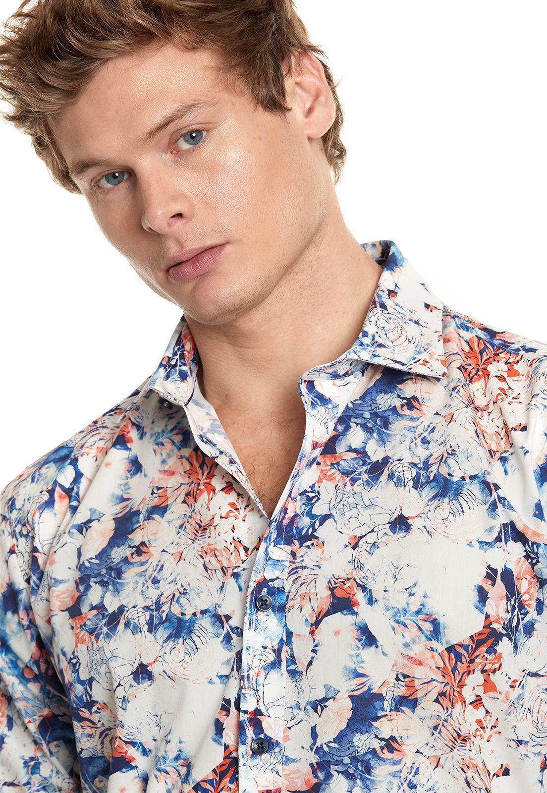 Camisa Estampada Madison Fj Ecru-3