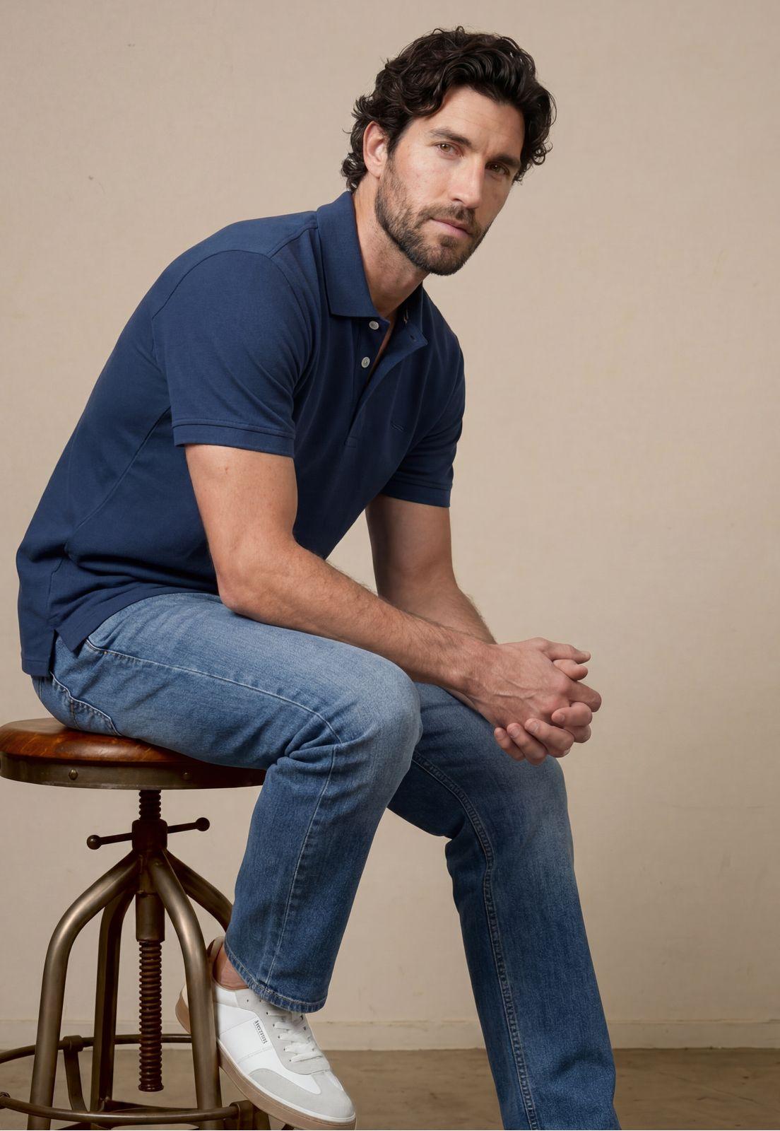Polo Piqué Navy-4