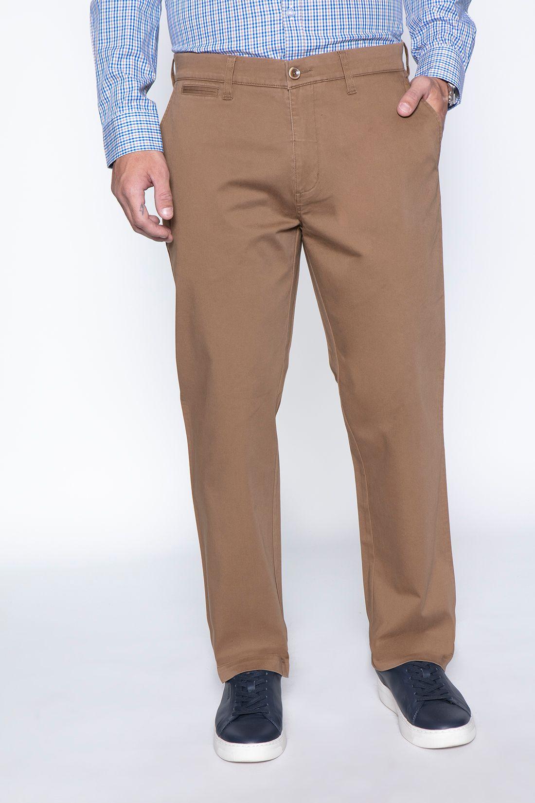 Pantalón Twill Without Pleats L/33 Camel-0