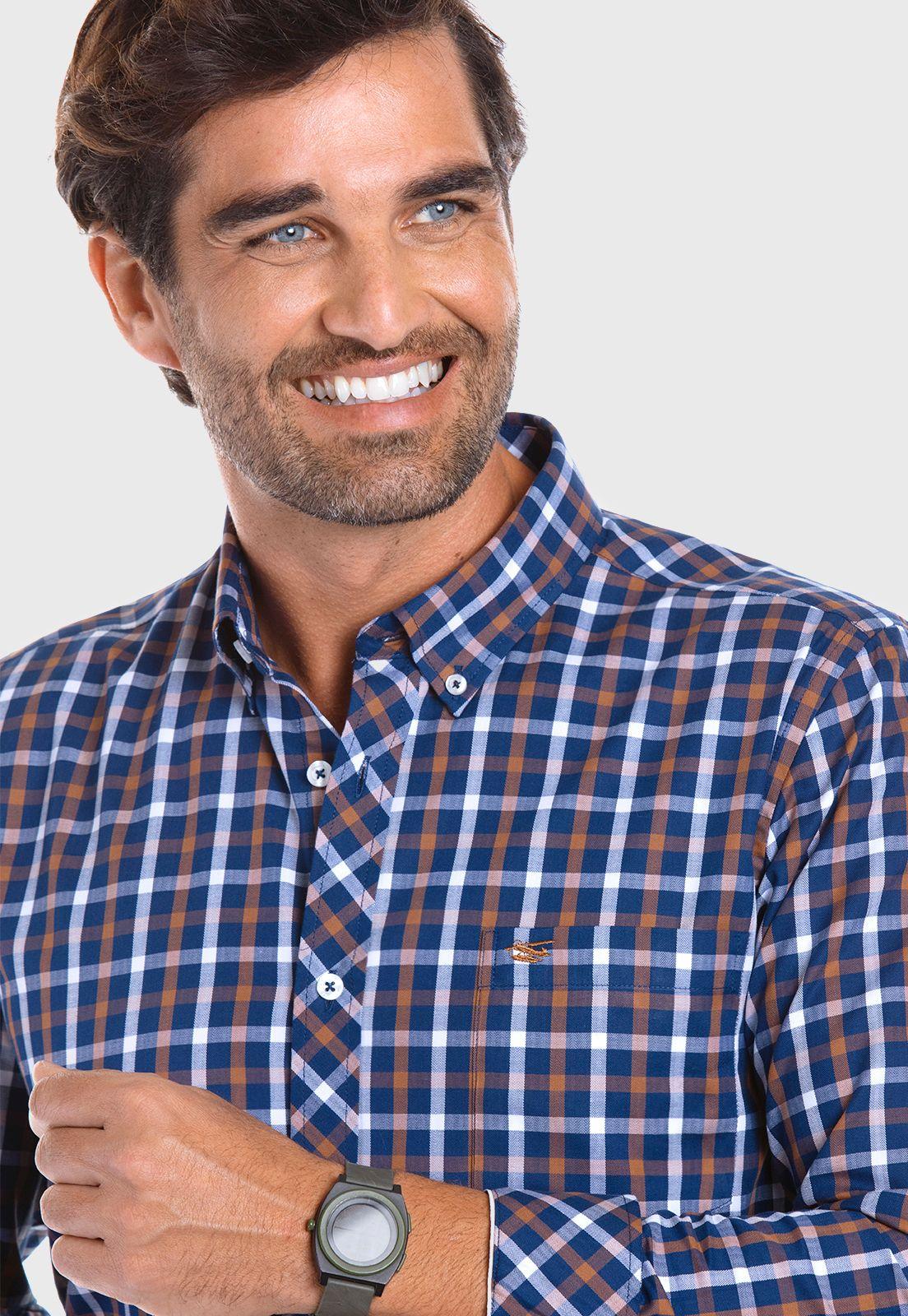 Camisa Checkered Madison F Coffe-3