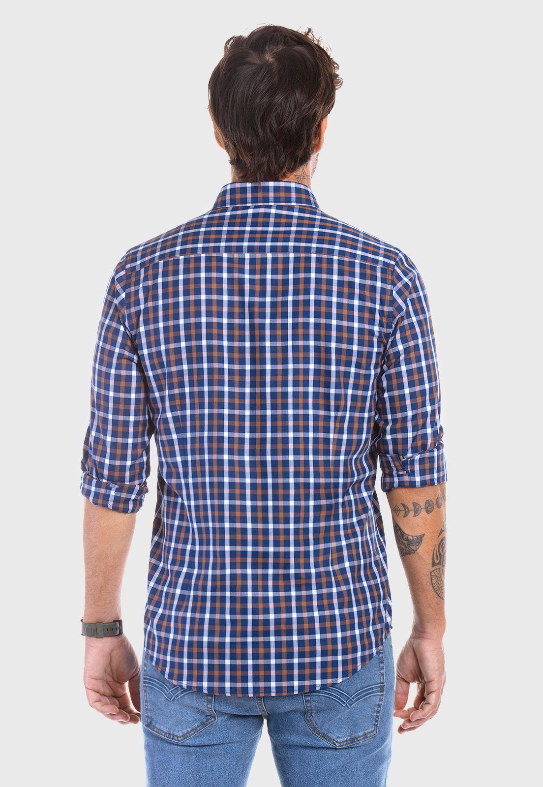 Camisa Checkered Madison F Coffe-2