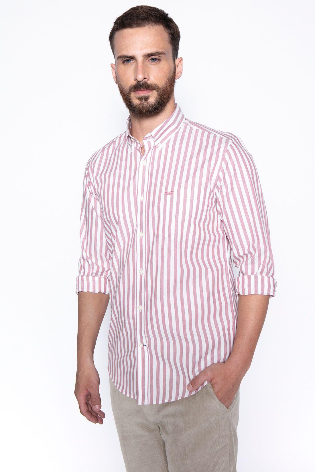 Camisa Listada New York F Burgundy-0