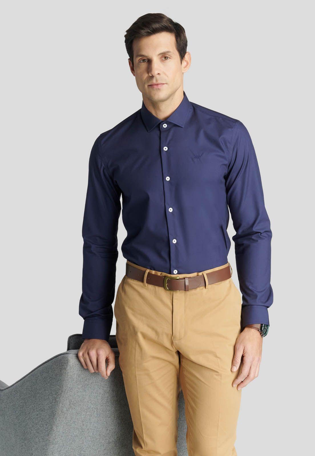 Camisa Business London Navy-4
