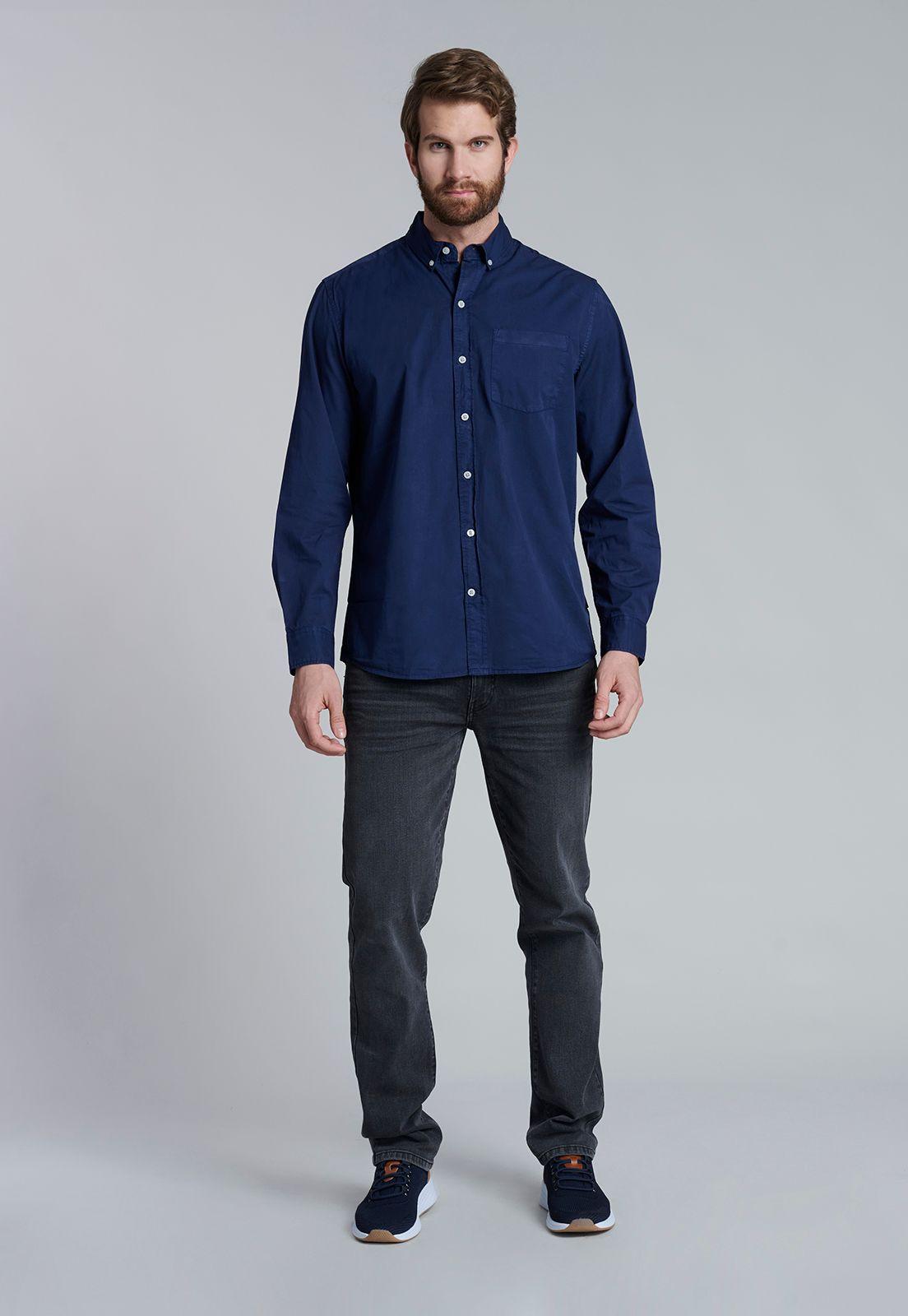 Camisa Sport Garment Dyed Navy-1